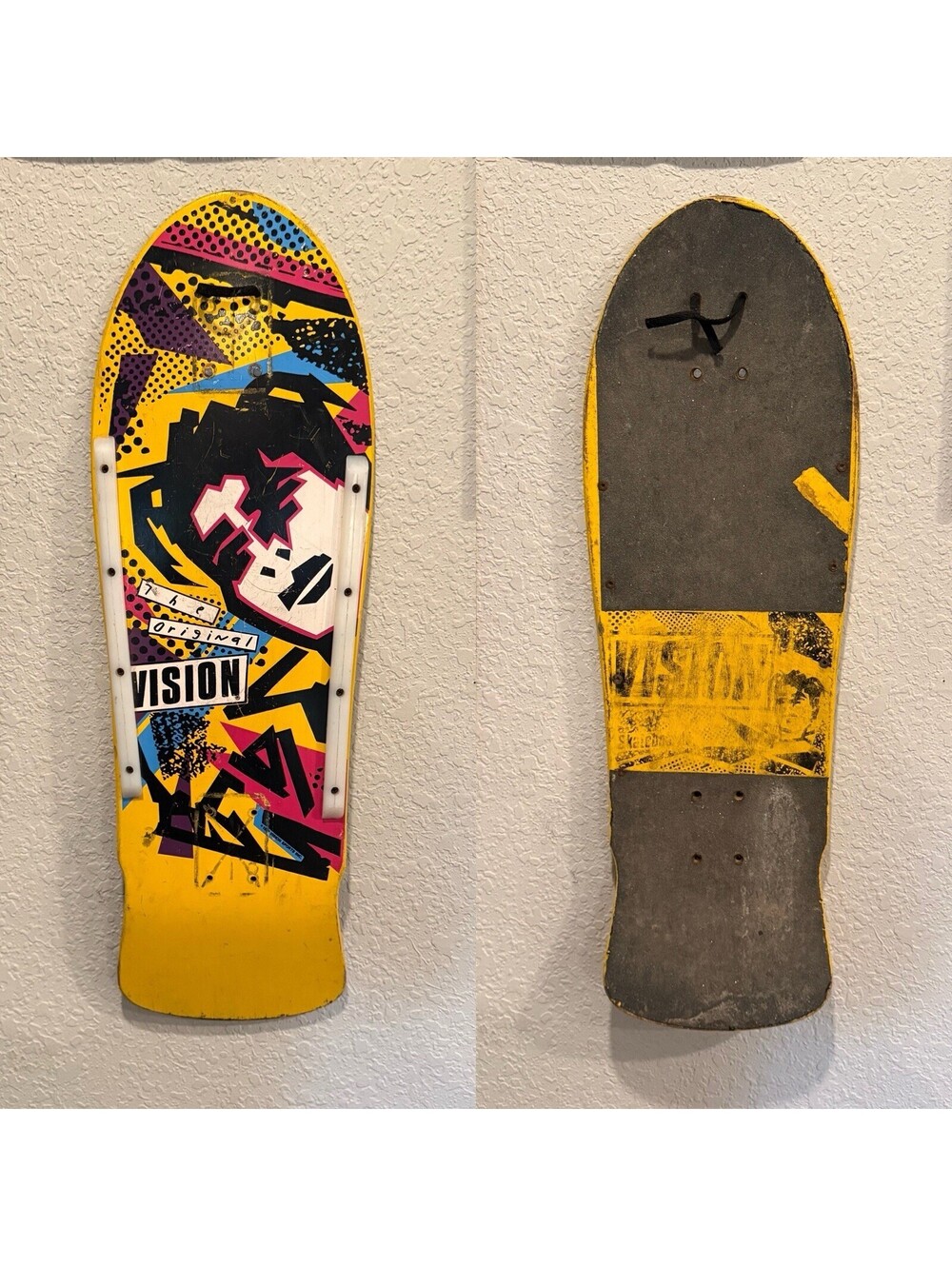 Vintage 2002 RARE Clean Mark Gonzales Face Art Reissue Skateboard Deck W/ Rails